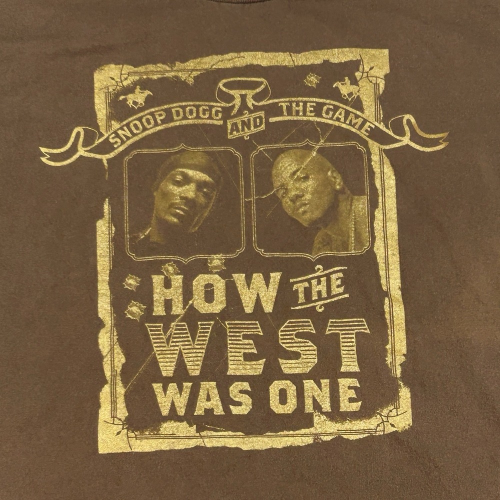 Vtg Y2K Rap Concert Tour Shirt 2XL Snoop Dogg And‎ The Game How The West Was One - Picture 2 of 8